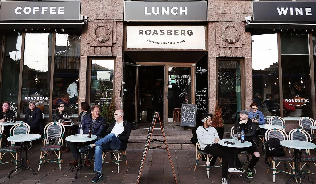 outside Roasberg Coffee